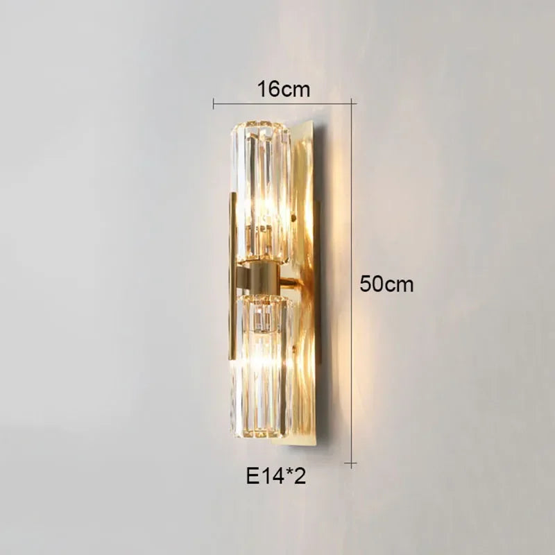 DecorBites™ Crystal Wall Lamp: Luxury LED Indoor Lighting for Bedroom & Living Room