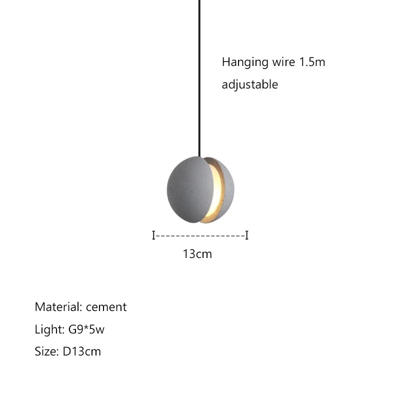 DecorBites™ Cement Planet Chandelier Hanging Lamp for Dining Room & Bedroom