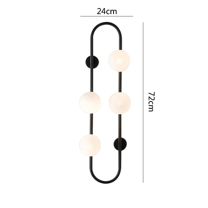 DecorBites™ Luxe Glass Ball LED Wall Sconce for Modern Bedroom and Living Room