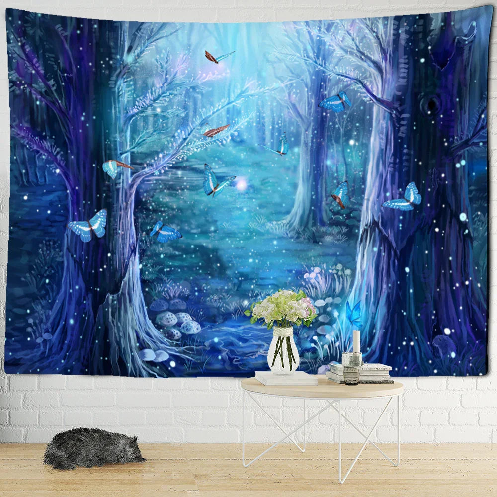 DecorBites™ Dinosaur Age Tapestry Wall Hanging Abstract Art Animal Psychedelic Mystery Tapiz