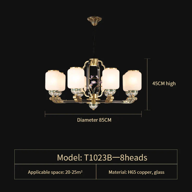DecorBites™ Chinese Jade Chandelier | Modern Duplex Villa Lighting