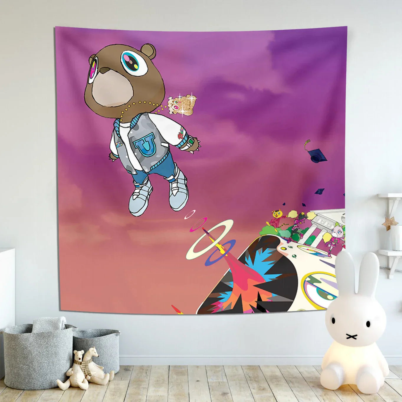DecorBites™ Kanye's West Wall Tapestry: Music Album Cover Poster for Bedroom Decoration
