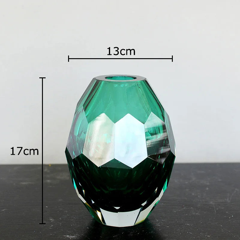 DecorBites™ Amber Glass Vase for Desk Decoration and Floral Arrangement