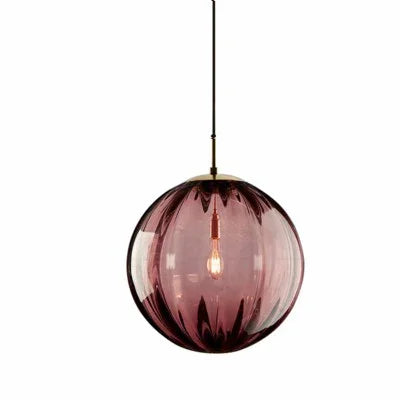 Nordic White Glass Globe Pendant Light