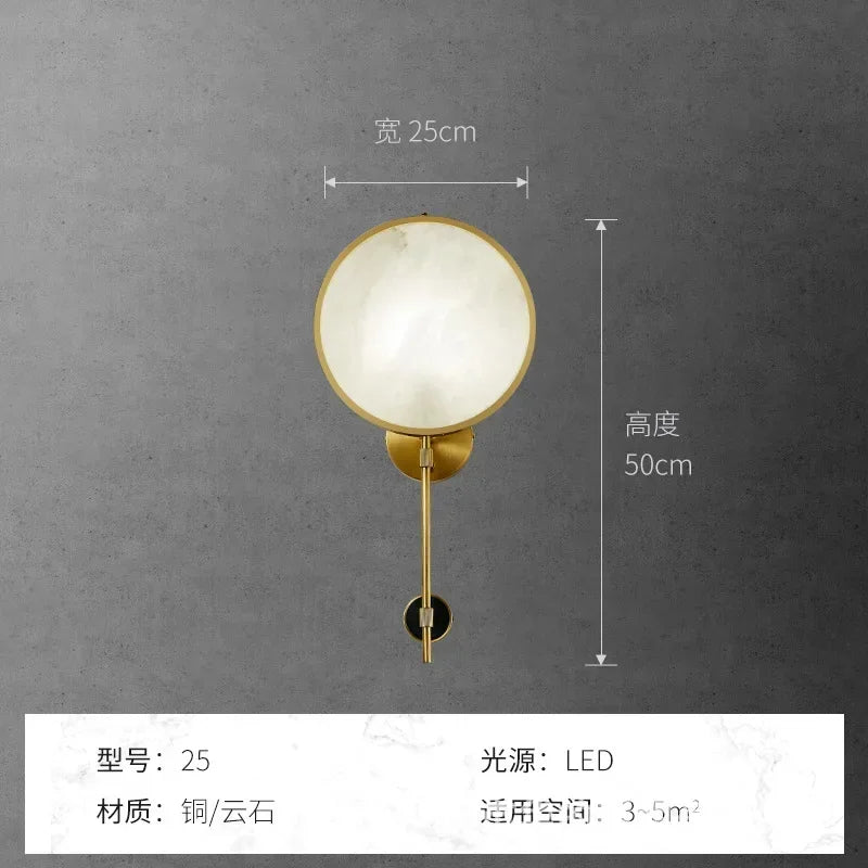 DecorBites™ Marble & Copper Wall Lamp for TV Background, Restaurants, Bedroom - Luxury Decor