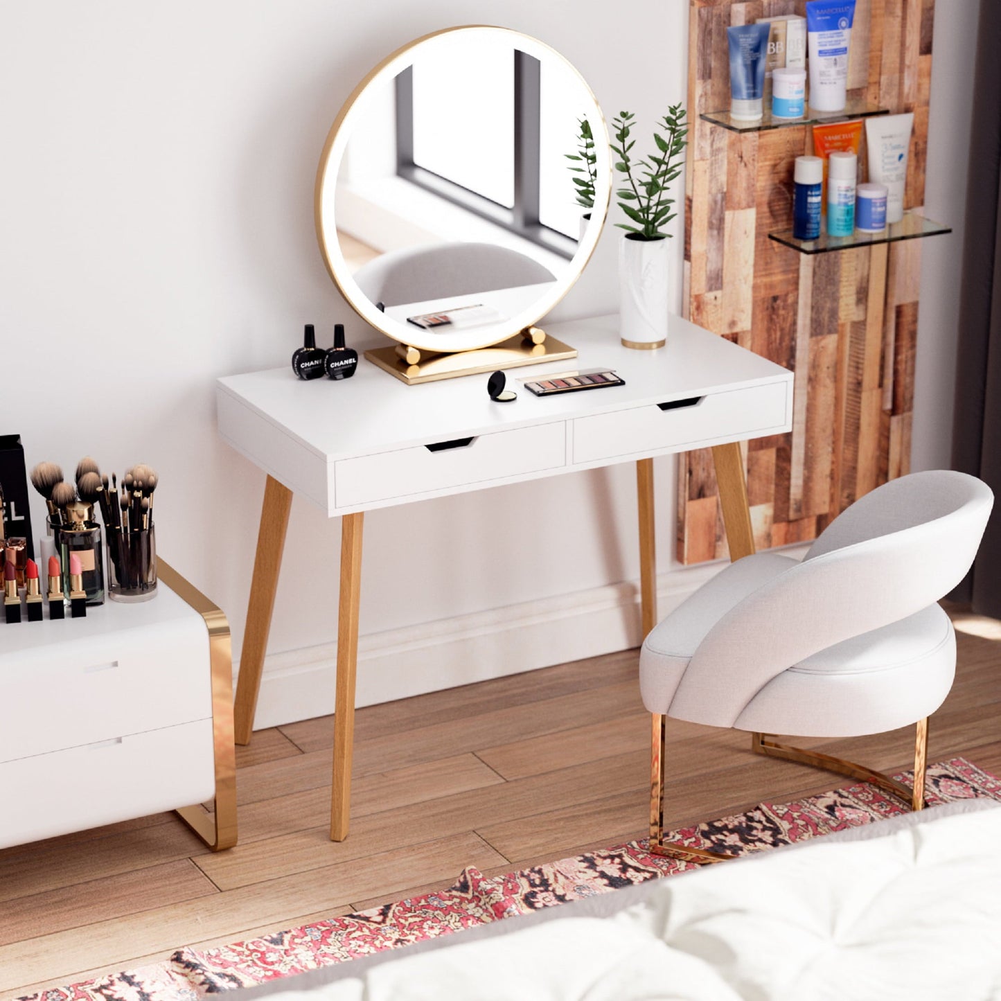 Bjarne - Writing Computer Desk Simple Study Table Makeup Vanity Table