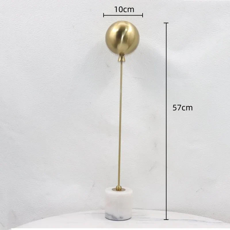 DecorBites™ Golden Geometric Balloon Metal Ball Sculpture & Decorative Figurine