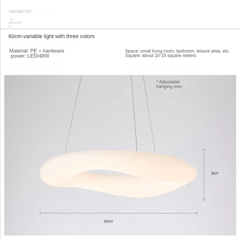 DecorBites™ Cloud Pendant Light: Nordic Minimalist Doughnut Chandelier for Living Room & Kid's Bedroom