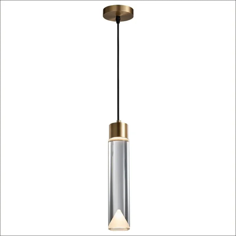 DecorBites™ Clear Crystal Copper Pendant Light for Dining, Kitchen, Bedroom - Adjustable G4 Bulb