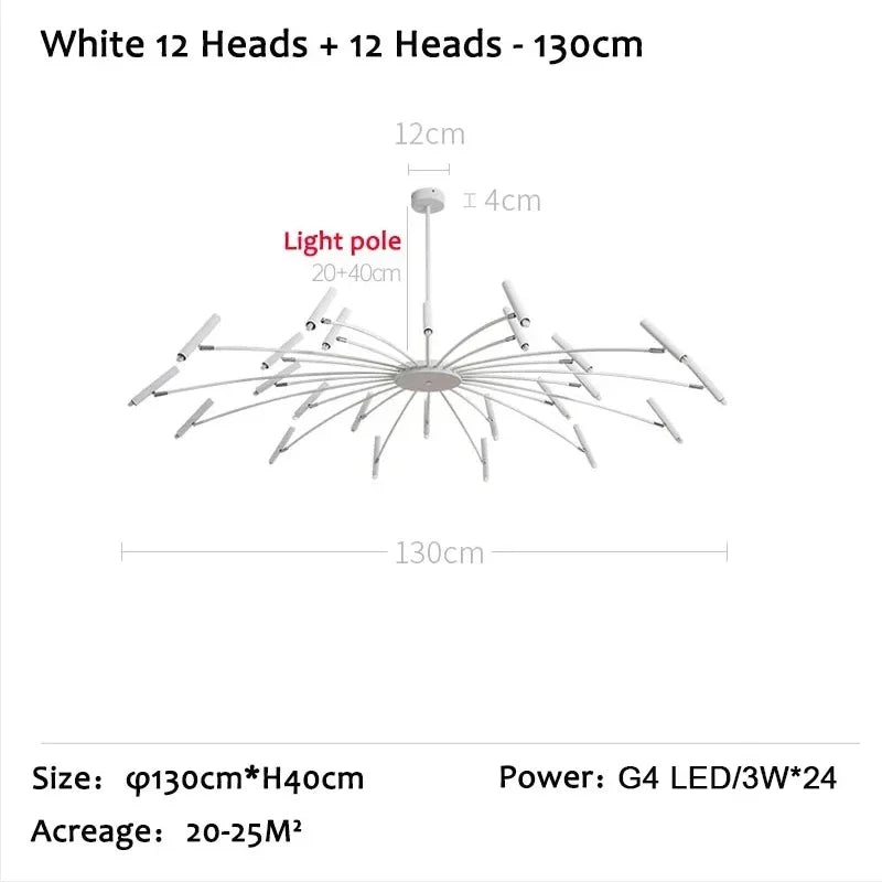 Lámpara de techo LED DecorBites™ de estilo nórdico para salón, comedor o dormitorio