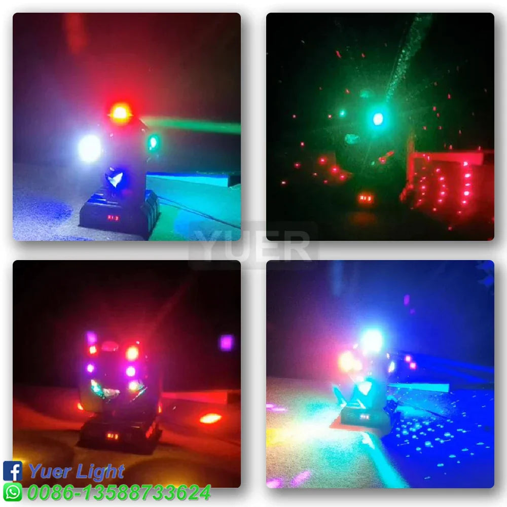 DecorBites™ LED Moving Head Ball Laser Strobe Light - 4 in 1 Infinite Rotation Disco DJ Beam