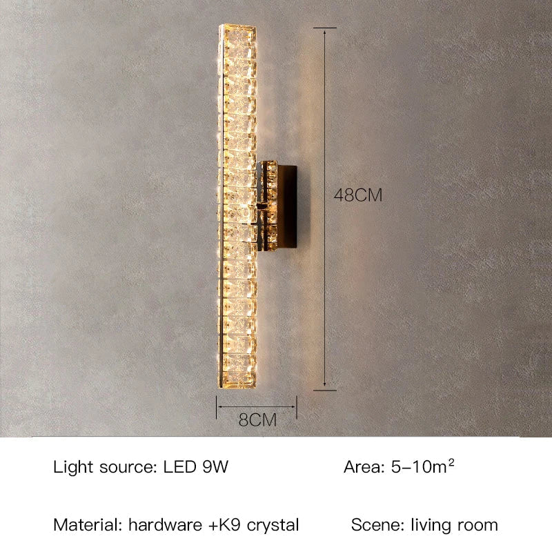 DecorBites™ Crystal Wall Lamp: Elegant Lighting for Home, Hotel, or Office Decor