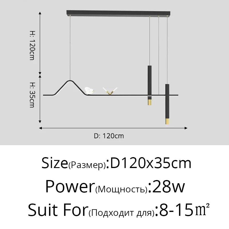 DecorBites™ LED Pendant Lights: Remote Controlled Modern Lighting for Home Décor