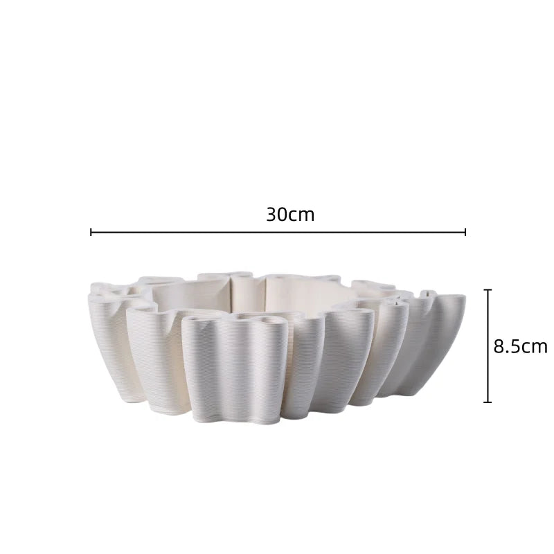 DecorBites™ Geometric Ceramic Flower Pot Sculpture Home Decor