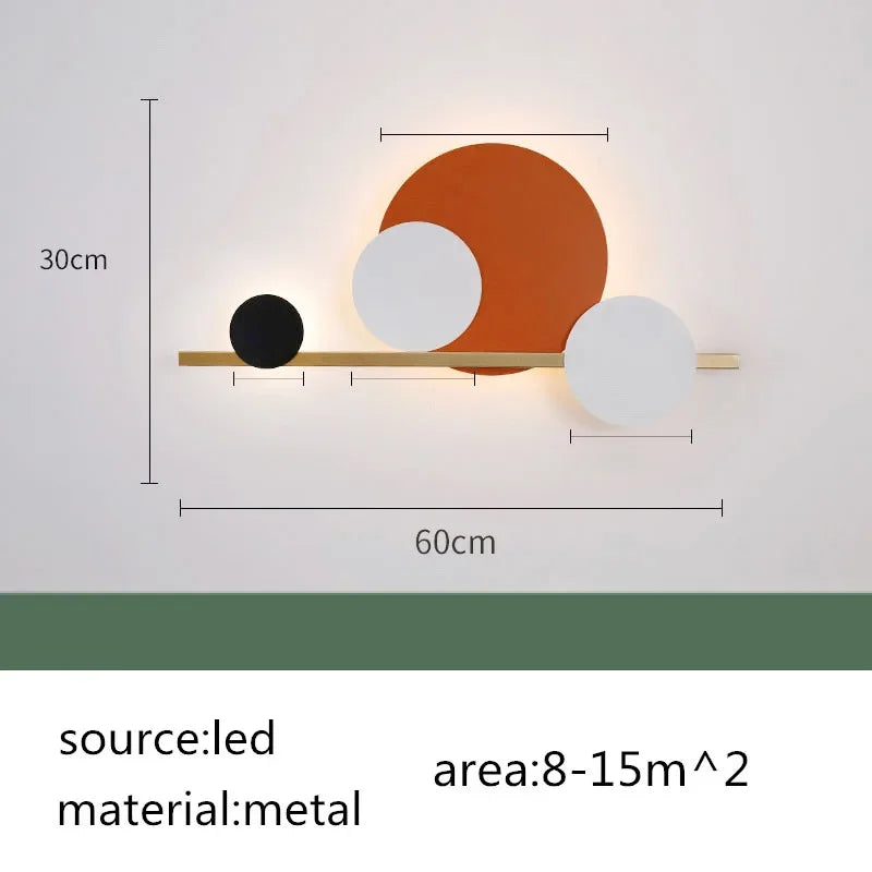 DecorBites™ Circular Sofa Luxury Wall Lamp: Simple Modern Nordic Bedroom Lighting