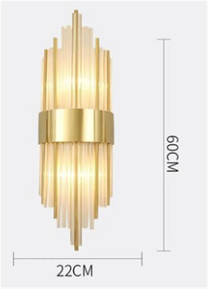 DecorBites™ مصابيح حائط كريستالية باللون الأسود الذهبي بتصميم حديث مع شمعدان LED لغرفة النوم وغرفة المعيشة