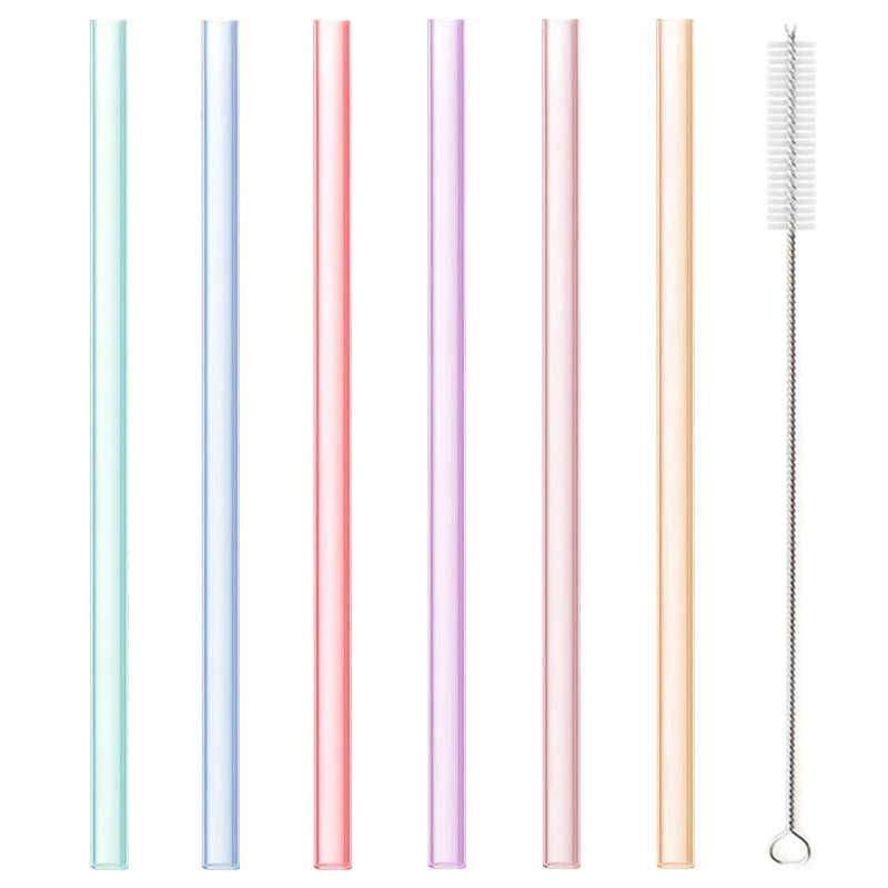 مجموعة من 6 ماصات سيليكون قابلة لإعادة الاستخدام من DecorBites™ مع فرشاة تنظيف - إكسسوارات حفلات صديقة للبيئة