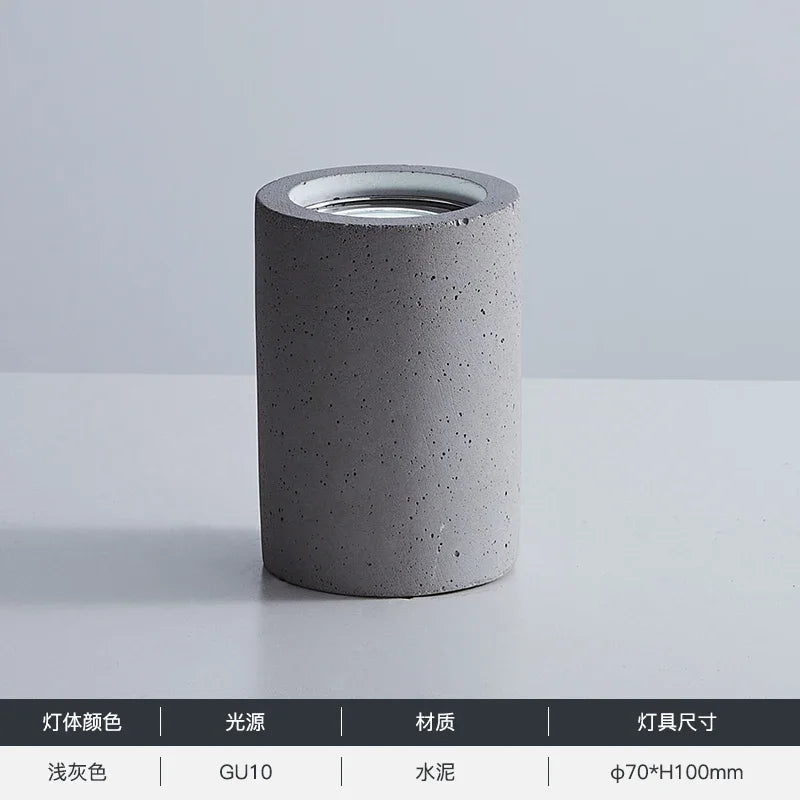 Foco empotrable LED redondo de cemento DecorBites™: Foco de techo minimalista para sala de estar y pasillo