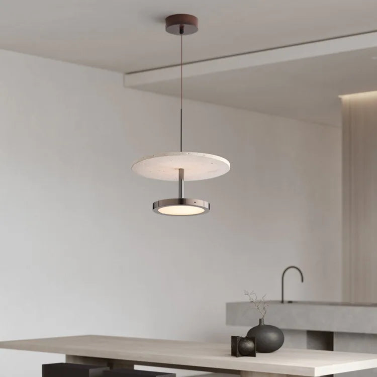 ثريا ديكوربايتس™ LED المعلقة من الحجر الأسود لديكور منزلي أنيق