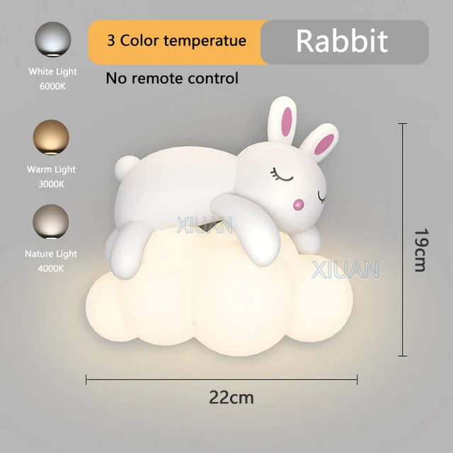 DecorBites™ Cute Polar Bear Cloud Wall Lamp for Kids Bedroom Décor