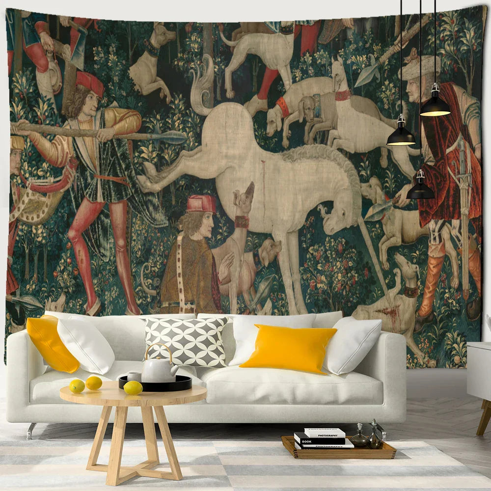 DecorBites™ Cute Skeleton Tapestry: Psychedelic Boho Wall Hanging for Retro Room Decor