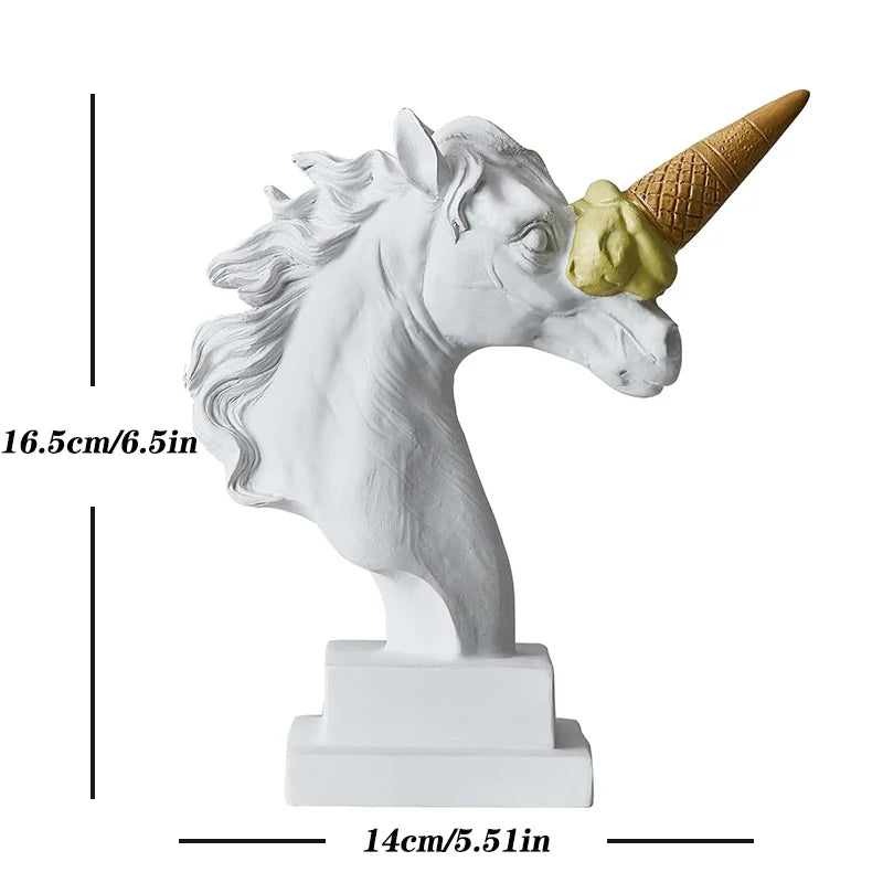 DecorBites™ Horse Head Sculpture Resin Animal Statue Modern Home Decor