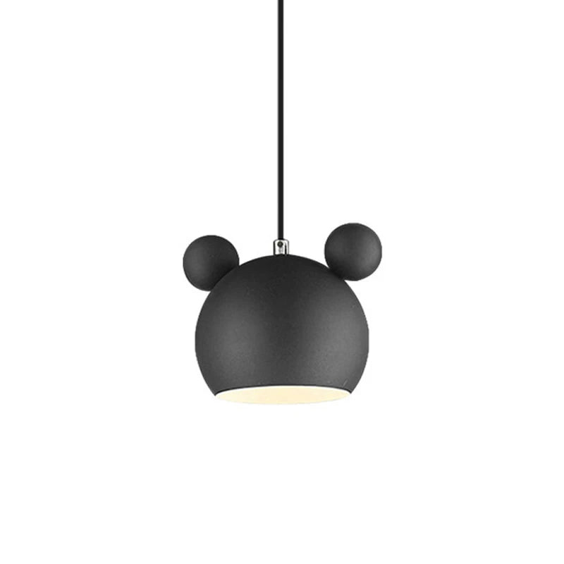 DecorBites™ Cartoon Mouse Pendant Light: Nordic Iron Hanging Lamp for Children's Room, LED Lighting Fixtures