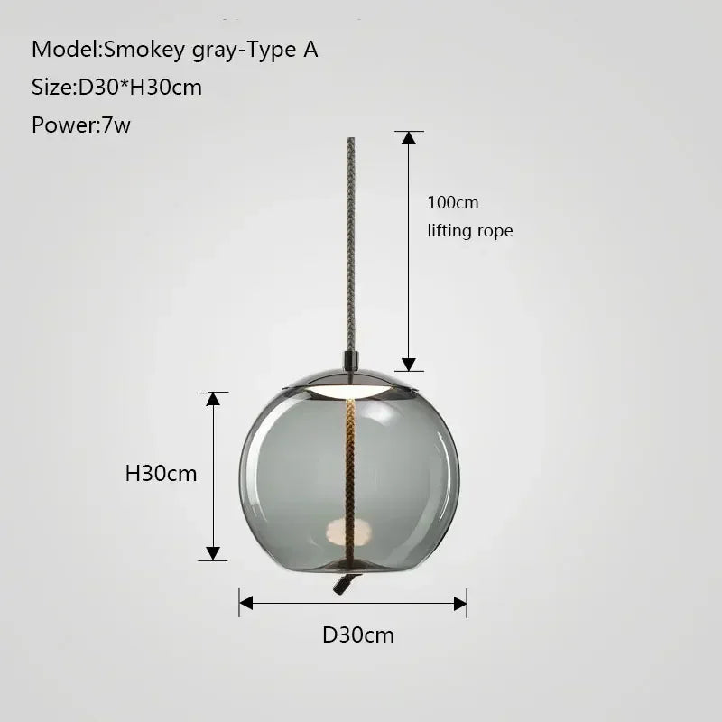 DecorBites™ Glass Chandelier Knot Pendant Lamp for Bedroom Kitchen Dining Room