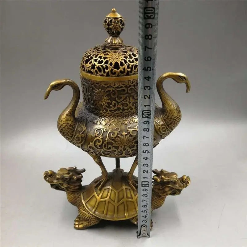 Colección de quemadores de incienso DecorBites™ con forma de dragón, tortuga y grulla para decoración del hogar