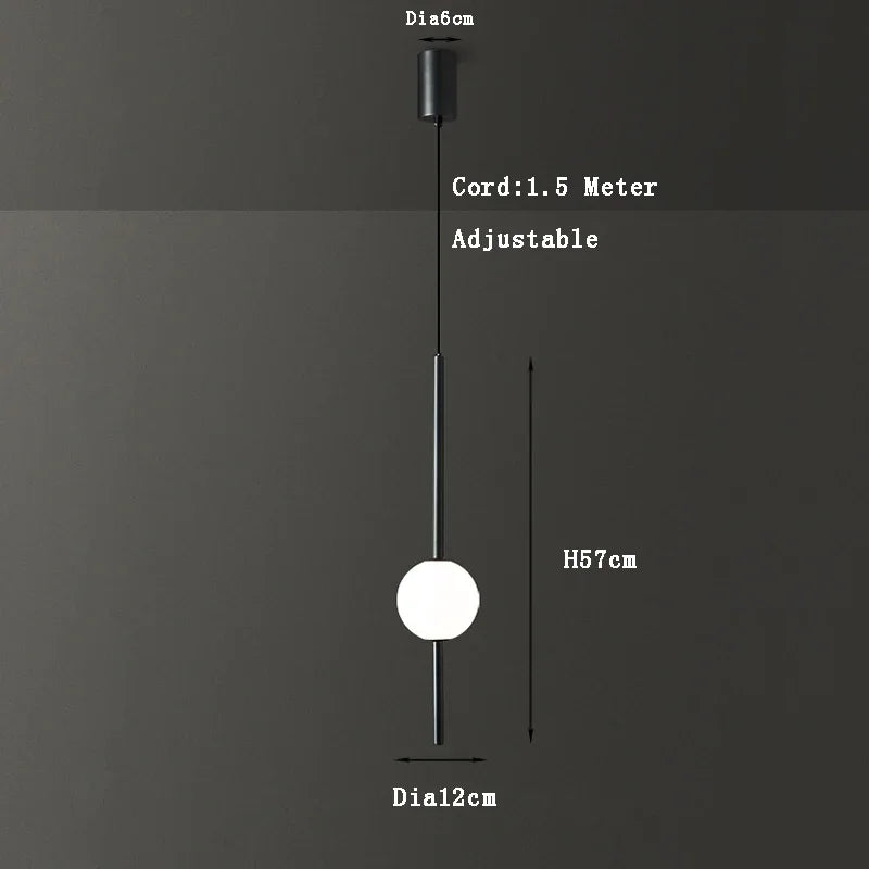 DecorBites™ Gold Pendant Light, Modern 1-Light Ceiling Fixture for Bedroom and Living Room