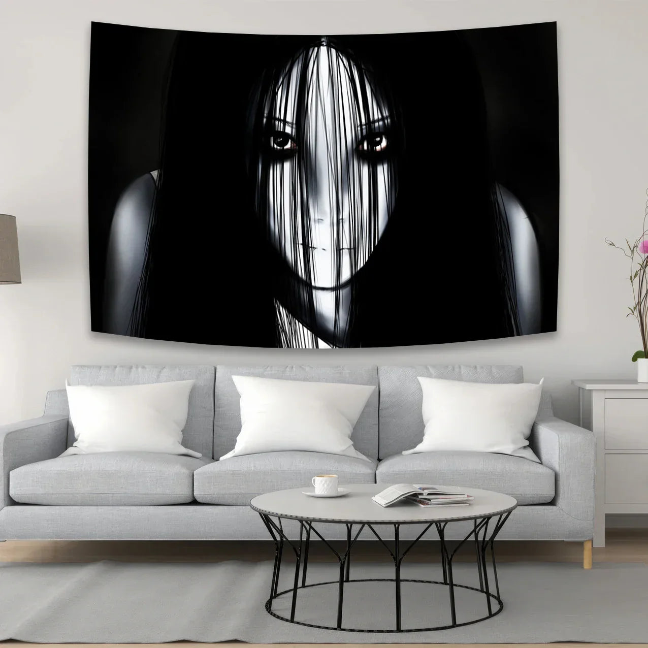 DecorBites™ Bohemian Sadakos Wall Tapestry: Scary Halloween Room Decor Fabric Tapestry