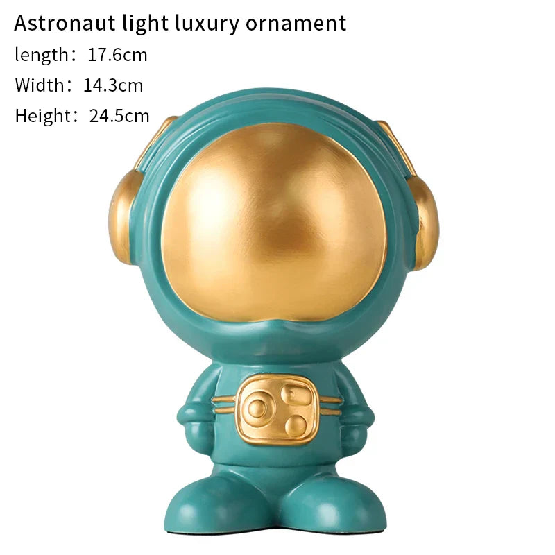 DecorBites™ Astronaut Statue Spaceman Sculpture Modern Desktop Decor Figurine Handicraft Gift