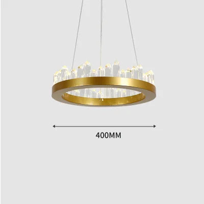Lámpara colgante LED de cristal DecorBites™: Lámpara industrial moderna en oro y negro