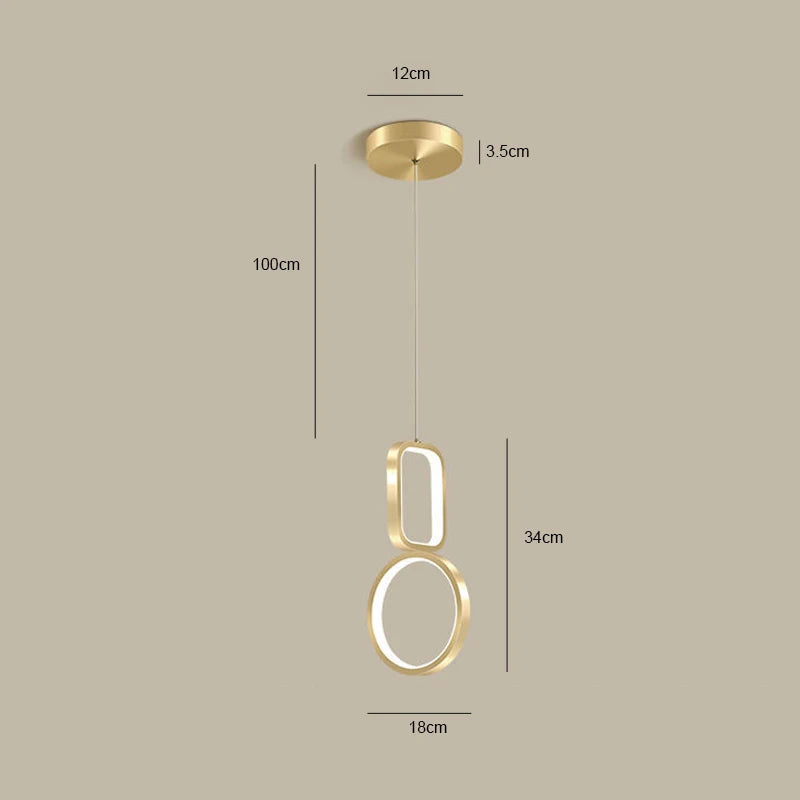 DecorBites™ LED Pendant Light: Modern Indoor Lighting for Living Room, Dining, and Bedroom