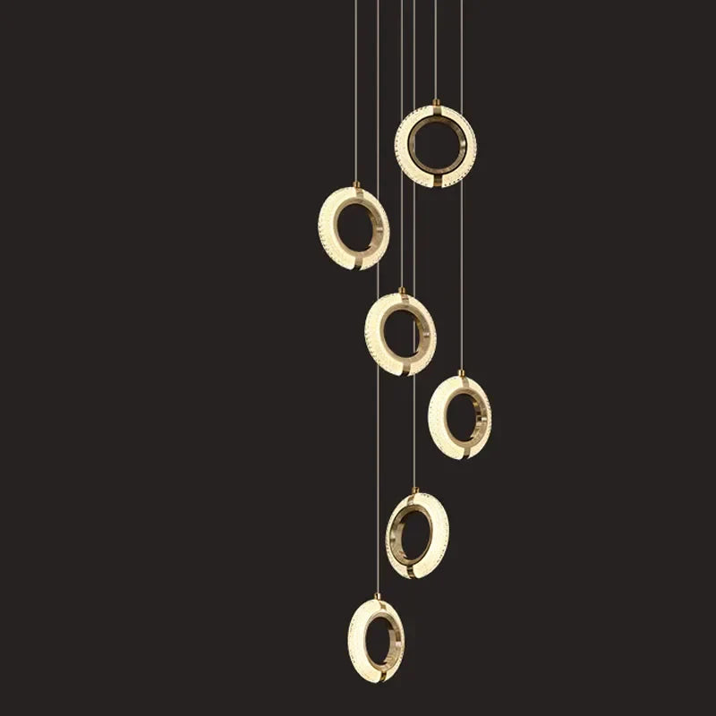 Lámpara de techo moderna y lujosa con lámpara de araña LED DecorBites™ Crystal Gold