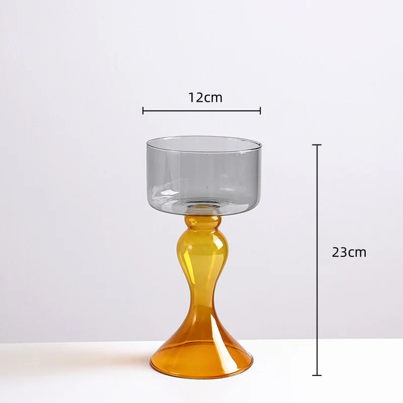 ديكوربايتس™ مزهرية زجاجية هندسية حامل شموع أصيص زهور تررم إكسسوارات ديكور منزلي