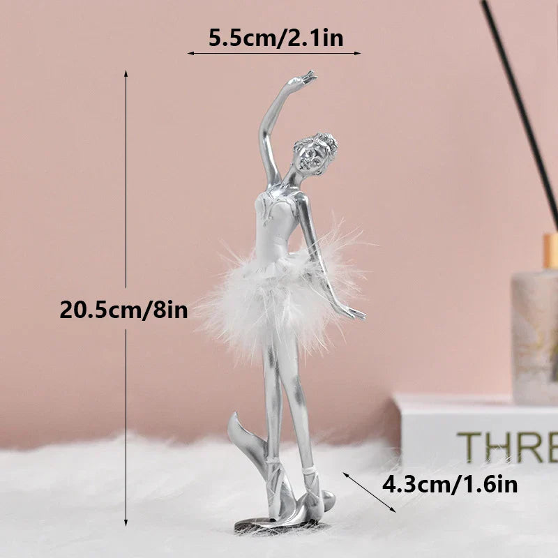 DecorBites™ Ballet Girl Resin Figurine - Nordic Luxury Desktop Decoration and Birthday Gift