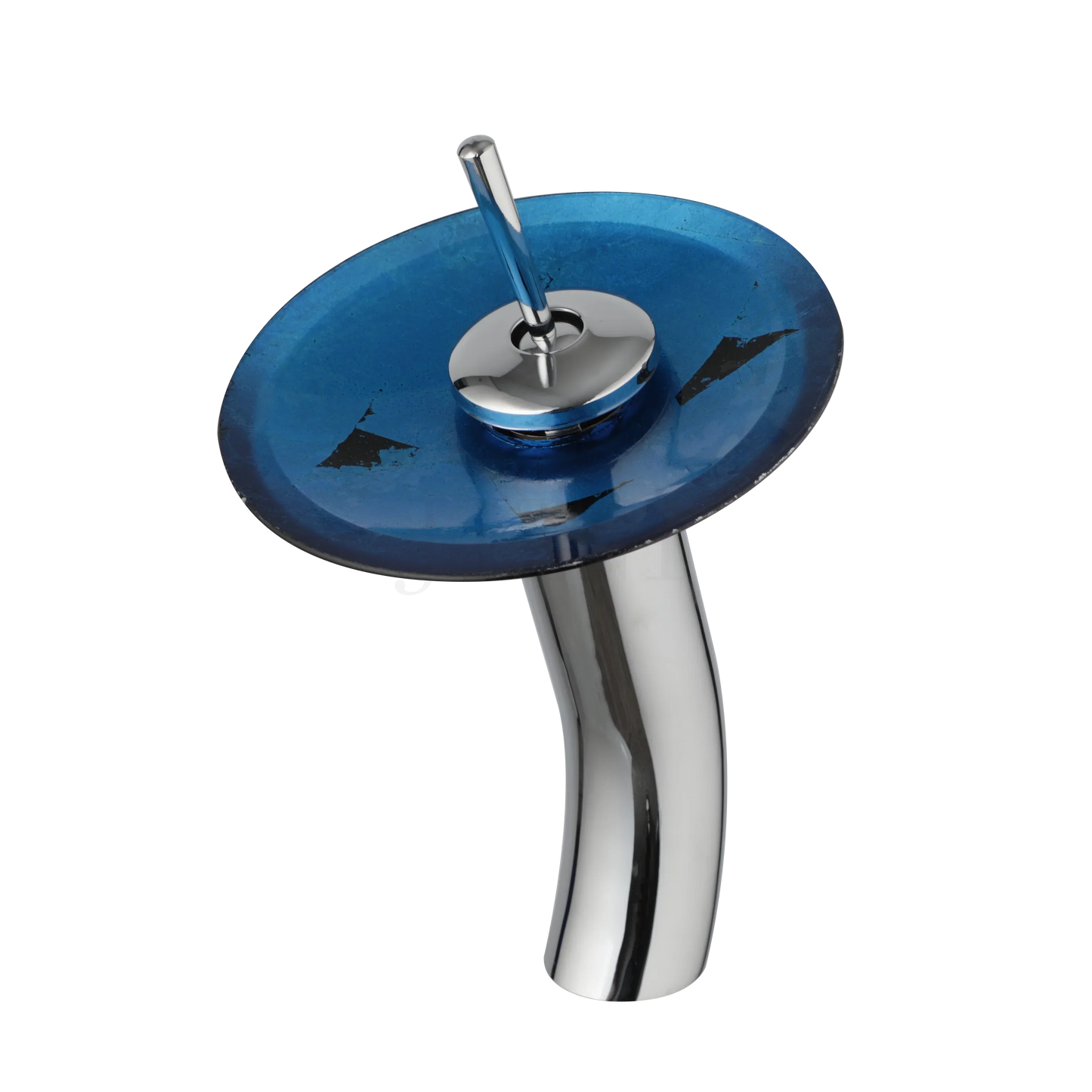 DecorBites™ Glass Rocker Handle Basin Faucet, Waterfall Mixer Taps, Chrome Finish