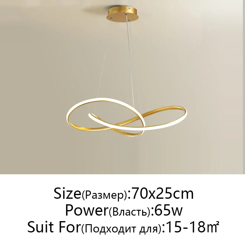 DecorBites™ LED Chandelier Light: Modern Aluminum Acrylic Pendant for Dining Room & Restaurant