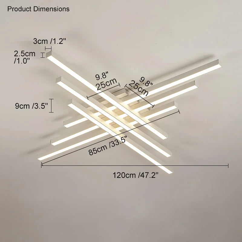 DecorBites™ Black Chandelier LED Ceiling Lamp for Master Bedroom Living Room Energy Saving Light