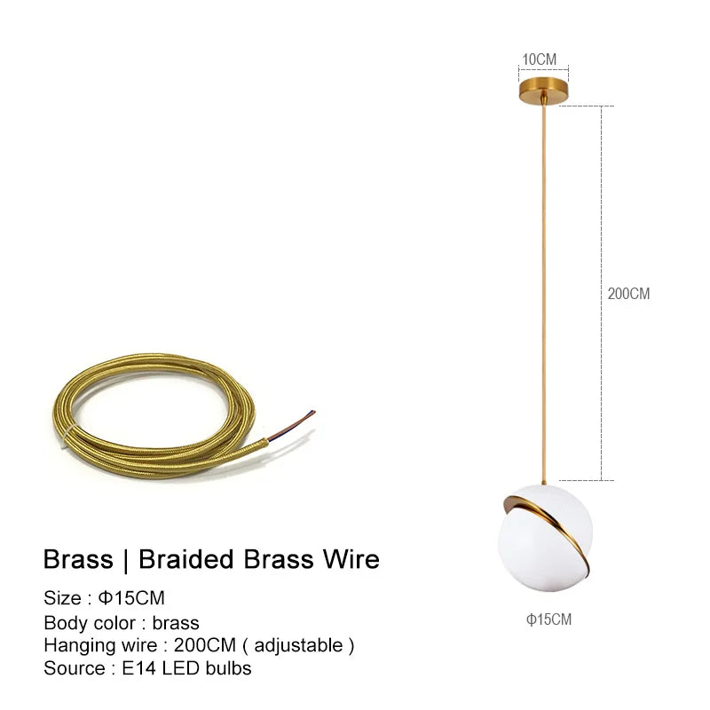 DecorBites™ LED Ball Chandelier for Dining Room Bedroom Decor - Nordic Creative Pendant Lights