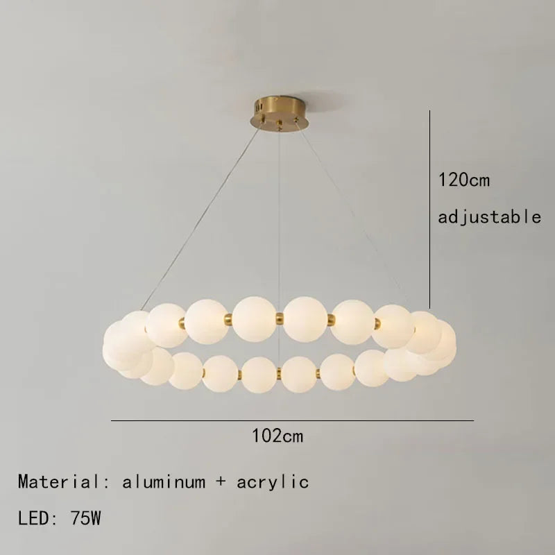 DecorBites™ LED Acrylic Chandelier for Living Room Bedroom Hall Pendant Lamps