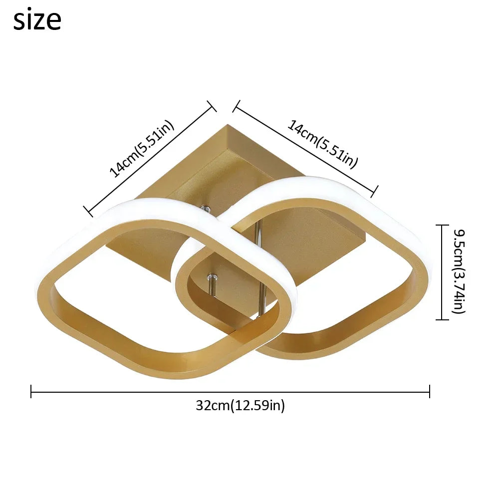 DecorBites™ Acrylic LED Ceiling Lamp: Modern Home Decor Lighting for Bedroom, Corridor, Balcony