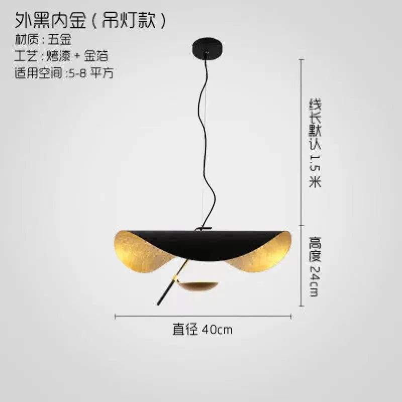 DecorBites™ Gold Texture LED Pendant Lights: Modern Living Room Bedroom Hanging Lamps