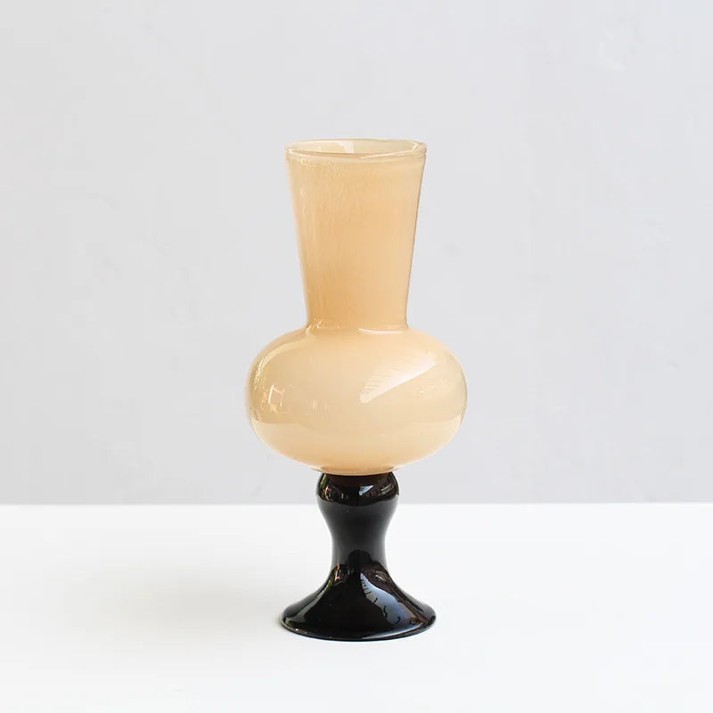 Jarrón de vidrio geométrico vintage DecorBites™ para decoración del hogar