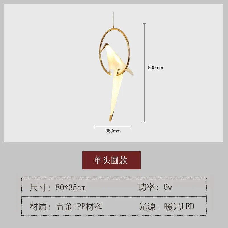 DecorBites™ Bird Design LED Hanging Chandelier for Dining and Living Spaces