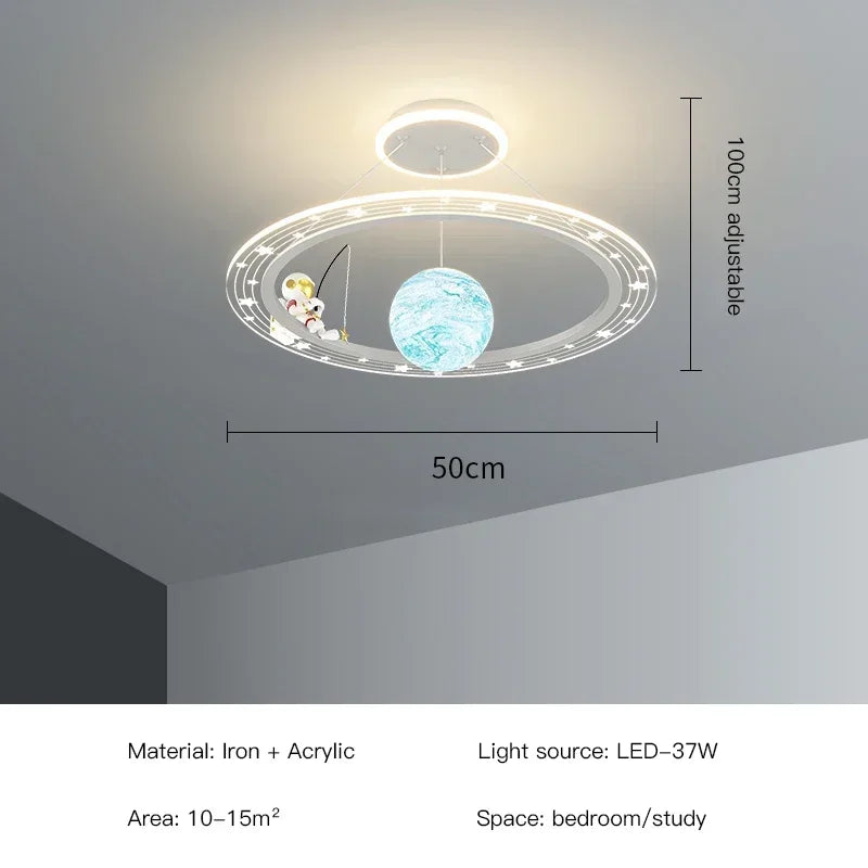 DecorBites™ LED Chandelier for Boy's Room with Remote Control and Modern Design