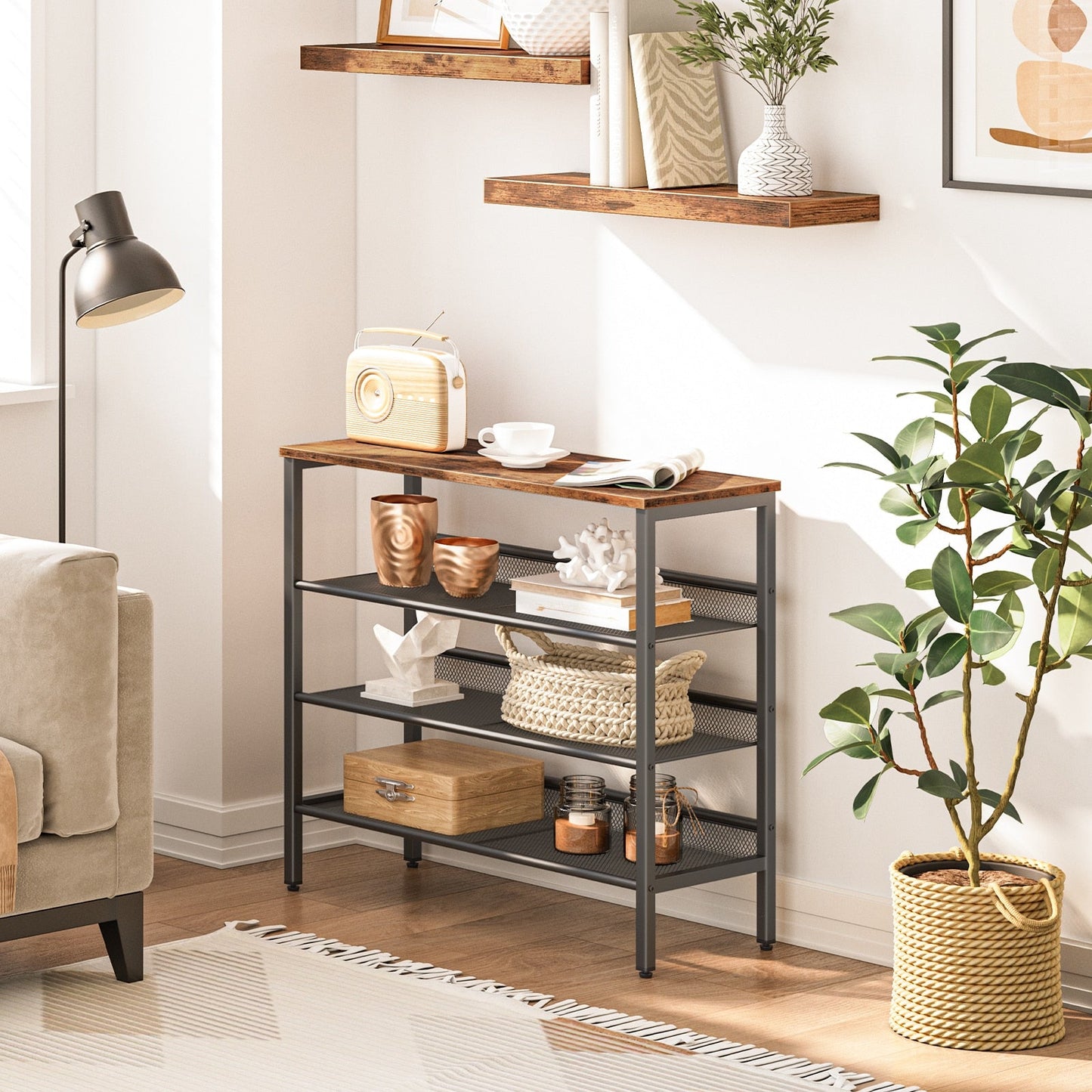 Albin - Shoe Rack for Entryway Metal Shoe Rack Small Shoe Rack