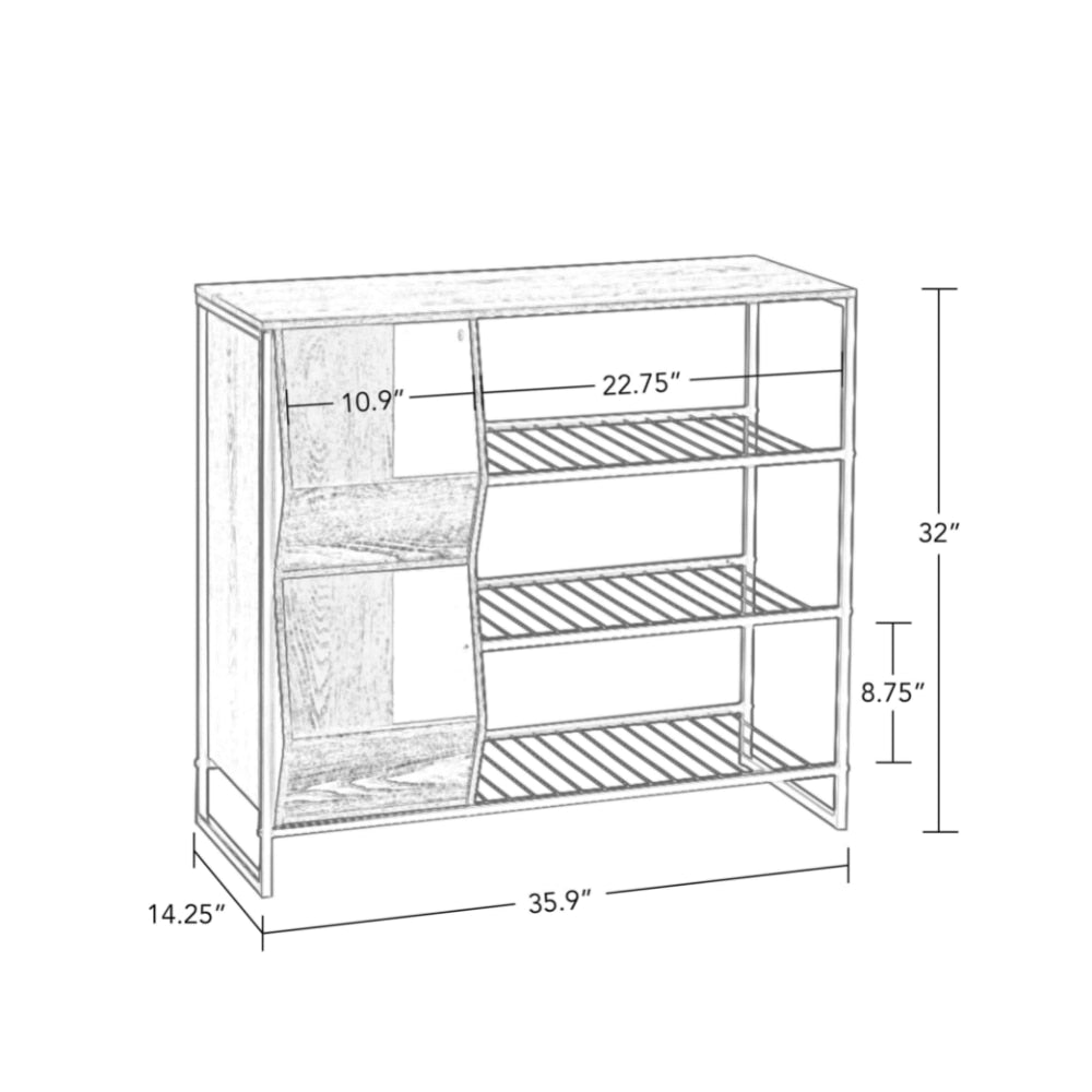 Majken - Metal Shoe Rack Shoe Rack for Entryway Small Shoe Rack