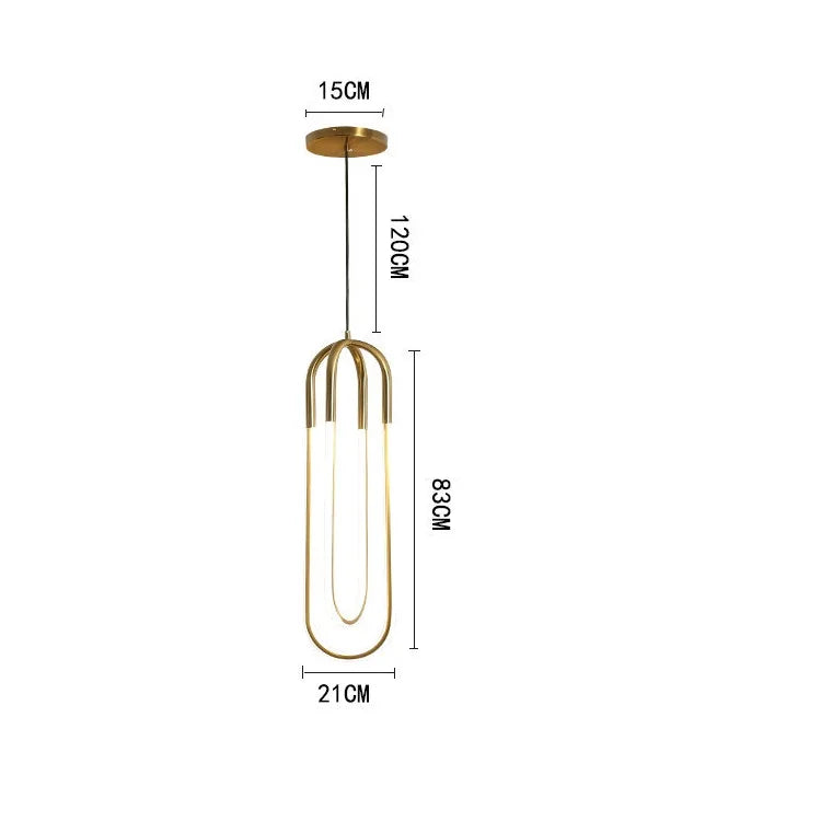 Lámpara de techo LED en forma de U DecorBites™ para comedor, sala de estar y dormitorio - Estilo minimalista nórdico